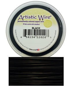 WR30226 = Artistic Wire Spool BLACK 26GA 30 YARDS