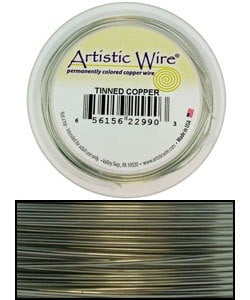 WR33726 = Artistic Wire Spool TINNED COPPER 26GA 30 YARDS