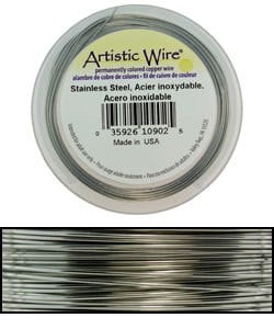 WR33824 = Artistic Wire Retail Spool Stainless Steel 24ga (20 yds)