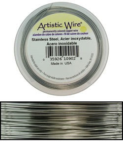WR33828 = Artistic Wire Retail Spool Stainless Steel 28ga (40 yds)