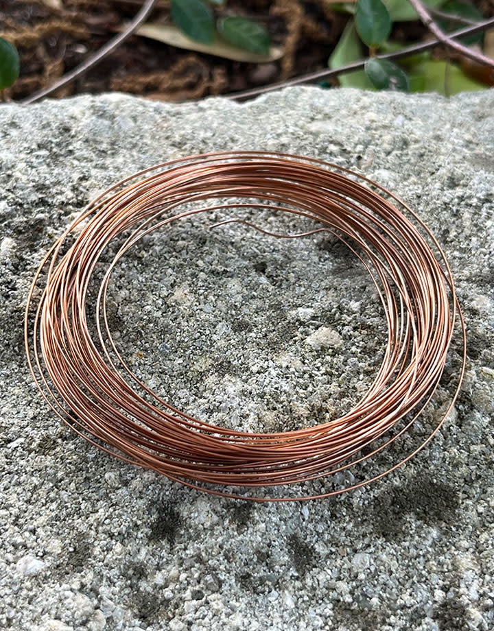 WR6121C = CRAFT WIRE 1/2 ROUND COPPER 21ga 7yd SPOOL