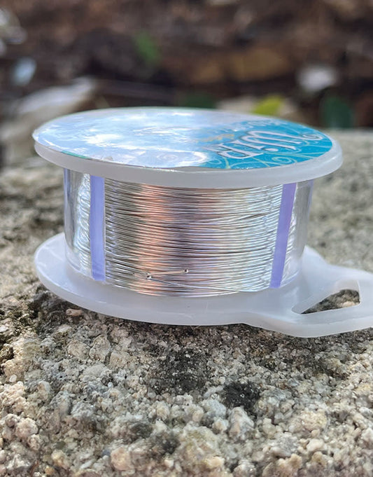 WR6726S = CRAFT WIRE TARNISH RESISTANT SILVER ROUND WIRE 26ga 15 YARDS