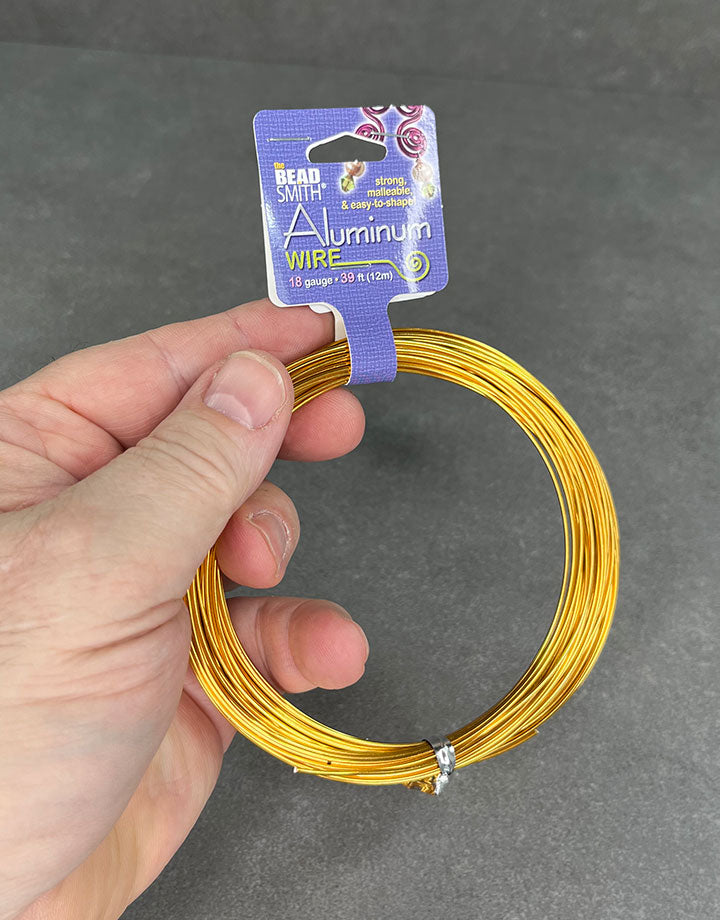 WR70118 = Aluminum Wire GOLD COLOR 18ga 39 feet per Bag