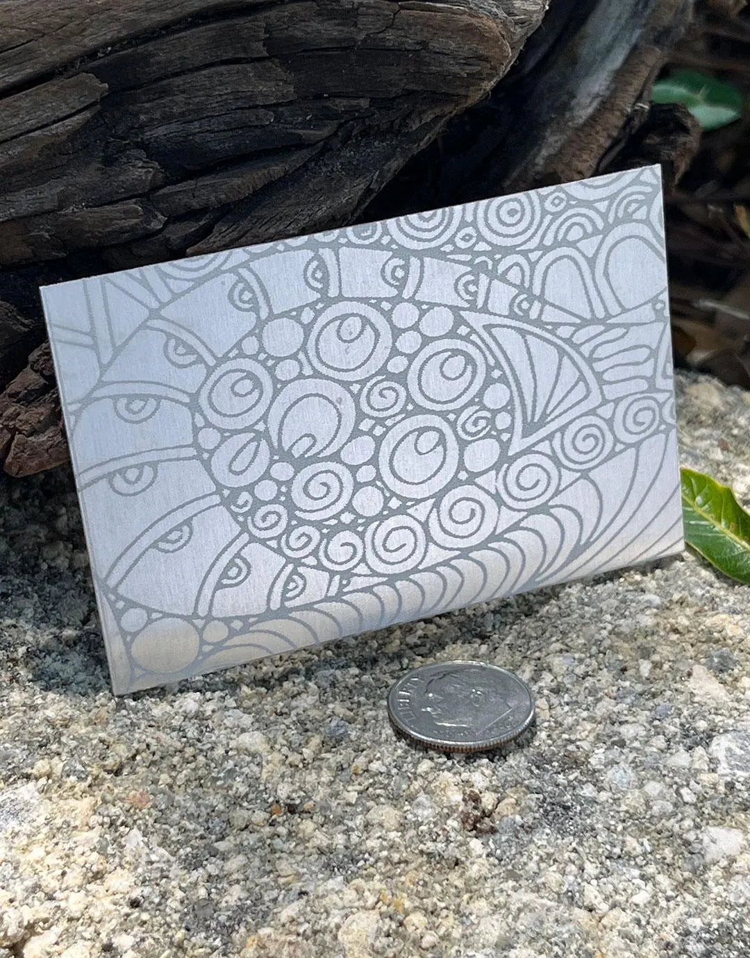 XLP0018 = Doodles 3 Laser Engraved Metal Sheet 3x2" = Textured Jewelry Blank = Copper, Brass & More