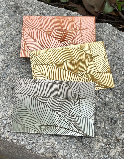XLP0022 = Palm Leaves Laser Engraved Metal Sheet 3x2" = Textured Jewelry Blank = Copper, Brass & More