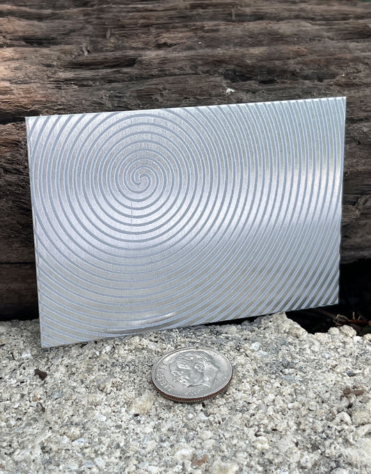 XLP0023 = Hypnosis Laser Engraved Metal Sheet 3x2" = Textured Jewelry Blank = Copper, Brass & More