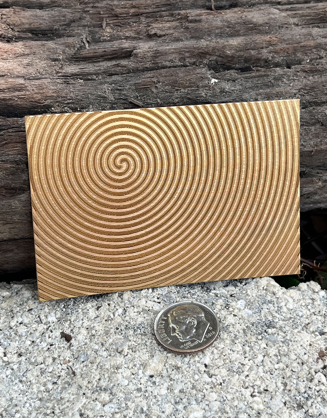 XLP0023 = Hypnosis Laser Engraved Metal Sheet 3x2" = Textured Jewelry Blank = Copper, Brass & More