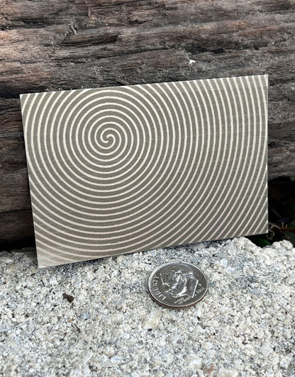 XLP0023 = Hypnosis Laser Engraved Metal Sheet 3x2" = Textured Jewelry Blank = Copper, Brass & More
