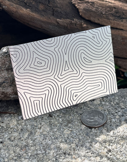 XLP0034 = Fingerprint Laser Engraved Metal Sheet 3x2" = Textured Jewelry Blank = Copper, Brass & More