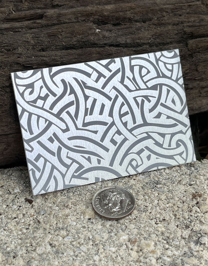 XLP0039 = Celtic Oak Laser Engraved Metal Sheet 3x2" = Textured Jewelry Blank = Copper, Brass & More