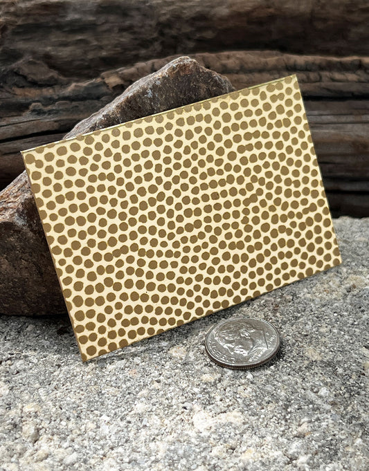 XLP0046 =Pollen Laser Engraved Metal Sheet 3x2" = Textured Jewelry Blank = Copper, Brass & More