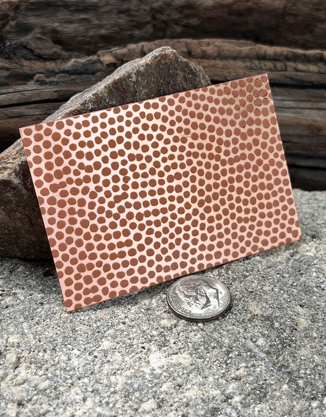 XLP0046 =Pollen Laser Engraved Metal Sheet 3x2" = Textured Jewelry Blank = Copper, Brass & More