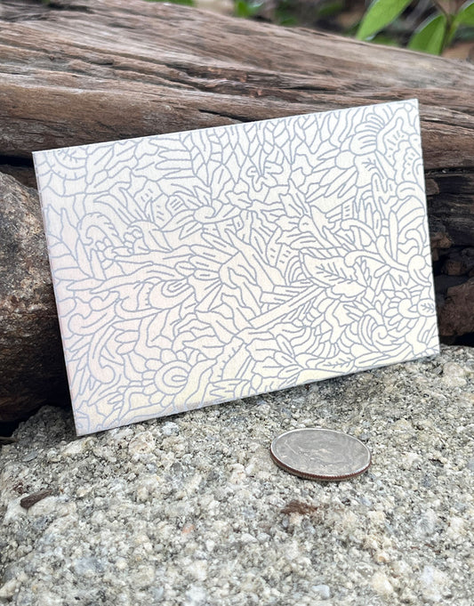 XLP0053 = Foliage Laser Engraved Metal Sheet 3x2" = Textured Jewelry Blank = Copper, Brass & More