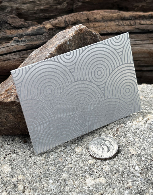 XLP0055 = Deco Discs Laser Engraved Metal Sheet 3x2" = Textured Jewelry Blank = Copper, Brass & More