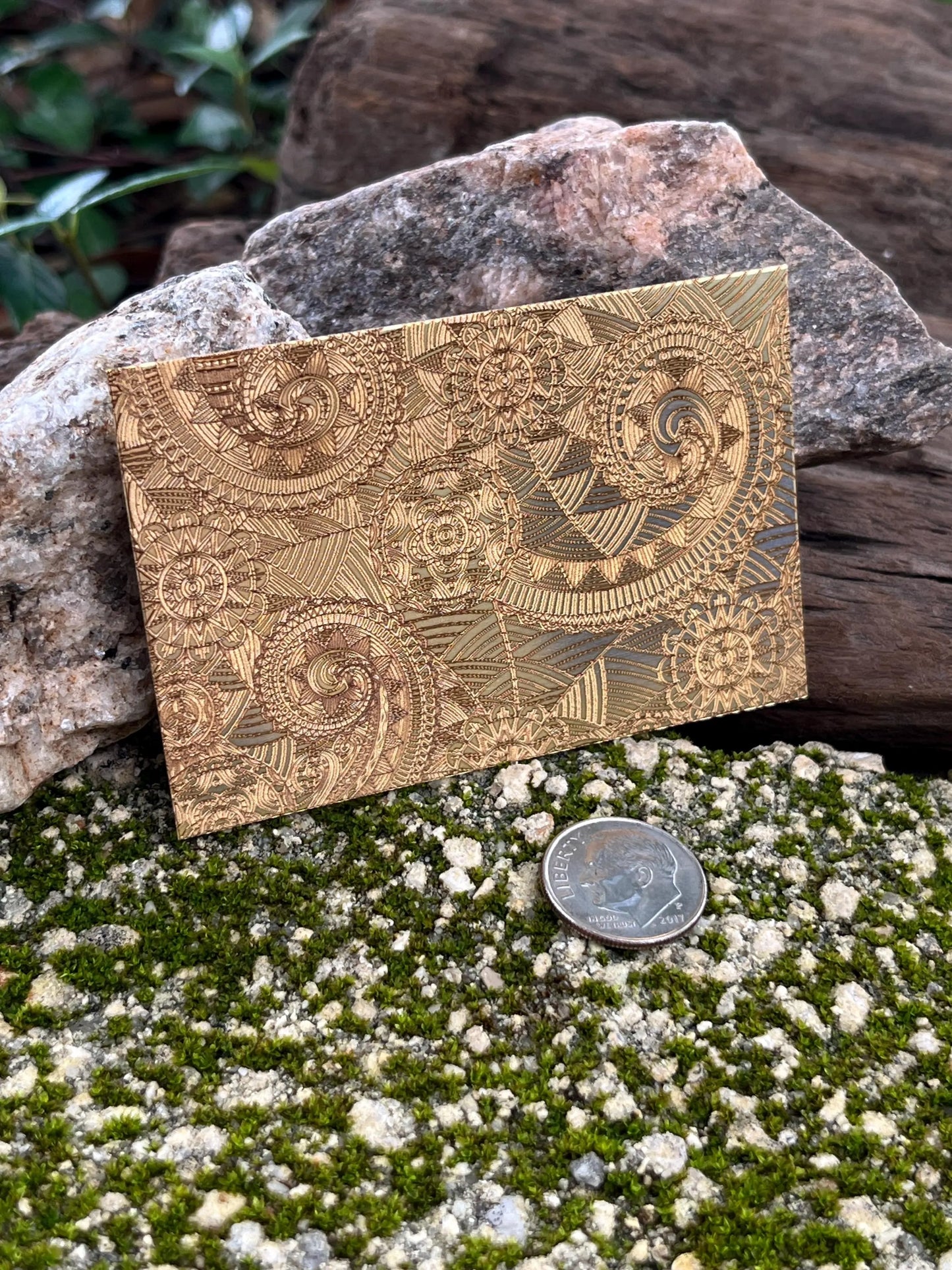 XLP0060 = Boho Curls Laser Engraved Metal Sheet 3x2" = Textured Jewelry Blank = Copper, Brass & More