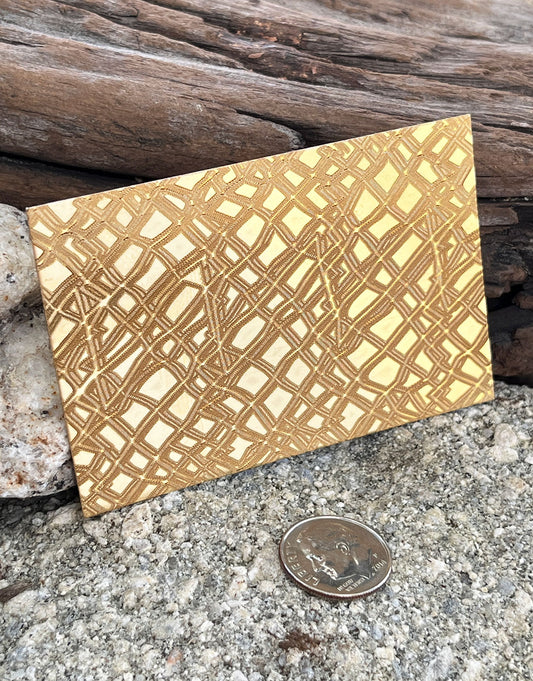 XLP0080 = 3D Snake Skin Laser Engraved Metal Sheet 3x2" = Textured Jewelry Blank = Copper, Brass & More