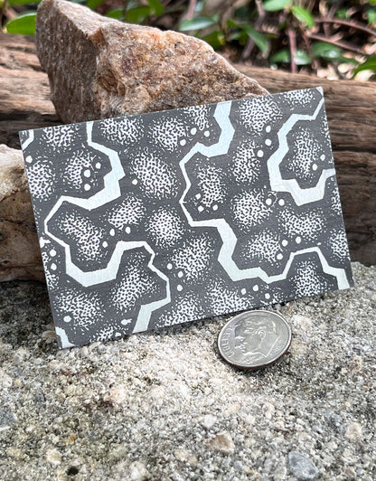 XLP0083 = Alsatian Ribbon Pattern Laser Engraved Metal Sheet 3x2" = Textured Jewelry Blank = Copper, Brass & More