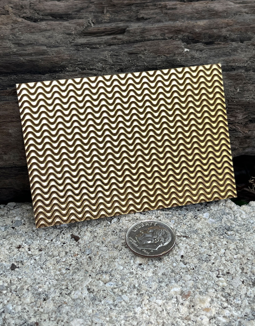 XLP0085 = Ramen Lines Laser Engraved Metal Sheet 3x2" = Textured Jewelry Blank = Copper, Brass & More