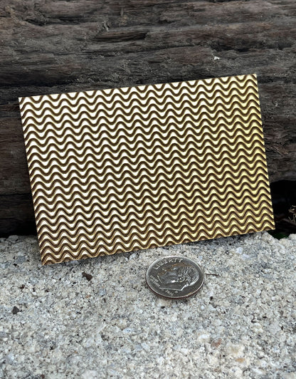 XLP0085 = Ramen Lines Laser Engraved Metal Sheet 3x2" = Textured Jewelry Blank = Copper, Brass & More
