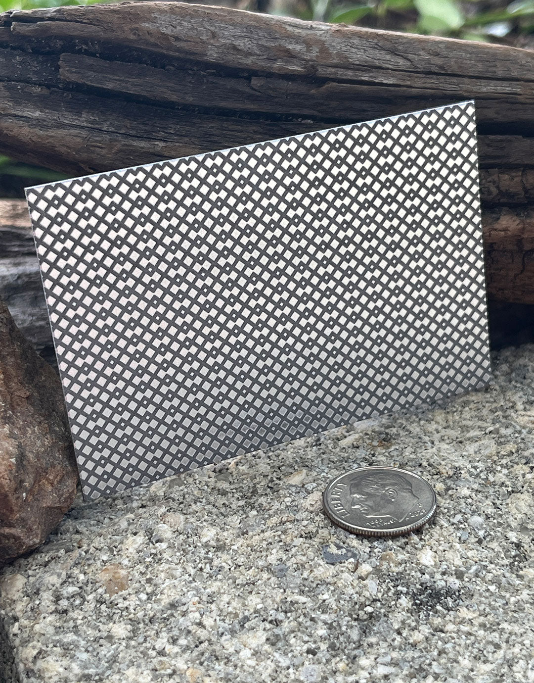 XLP0094 = Zig Zag Laser Engraved Metal Sheet 3x2" = Textured Jewelry Blank = Copper, Brass & More