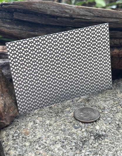 XLP0094 = Zig Zag Laser Engraved Metal Sheet 3x2" = Textured Jewelry Blank = Copper, Brass & More