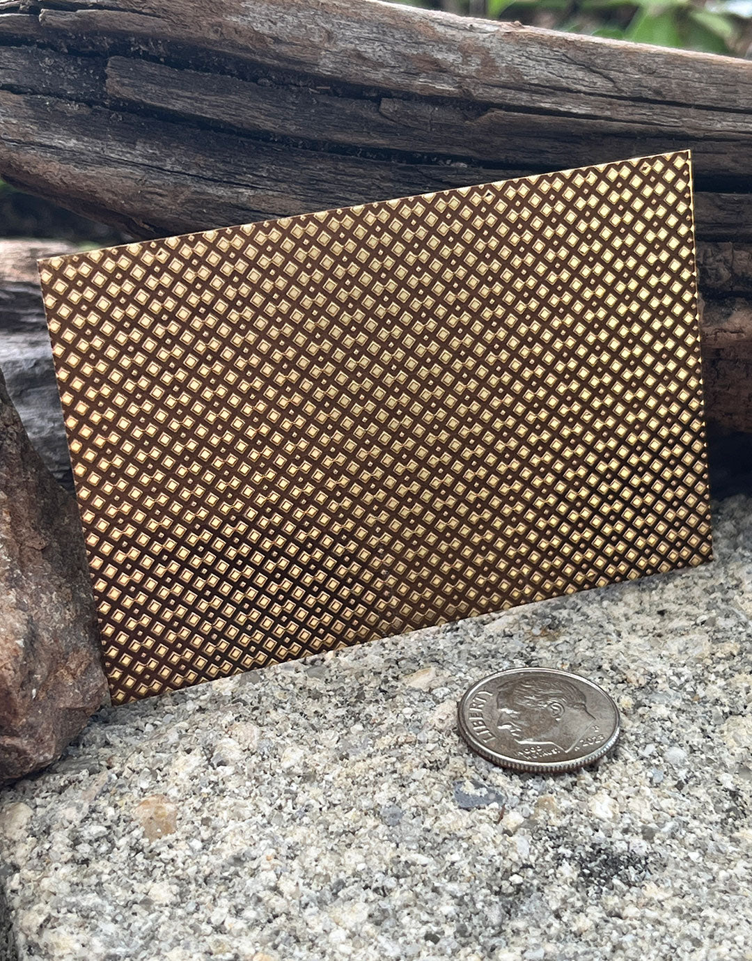 XLP0094 = Zig Zag Laser Engraved Metal Sheet 3x2" = Textured Jewelry Blank = Copper, Brass & More
