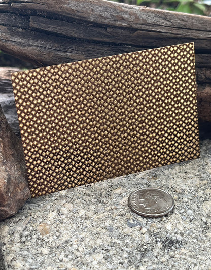 XLP0094 = Zig Zag Laser Engraved Metal Sheet 3x2" = Textured Jewelry Blank = Copper, Brass & More