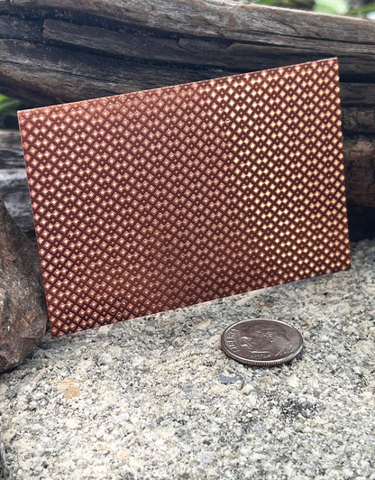 XLP0094 = Zig Zag Laser Engraved Metal Sheet 3x2" = Textured Jewelry Blank = Copper, Brass & More