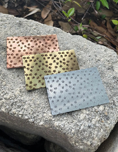 XLP0134 = Star Shine Laser Engraved Metal Sheet 3x2" = Textured Jewelry Blank = Copper, Brass & More
