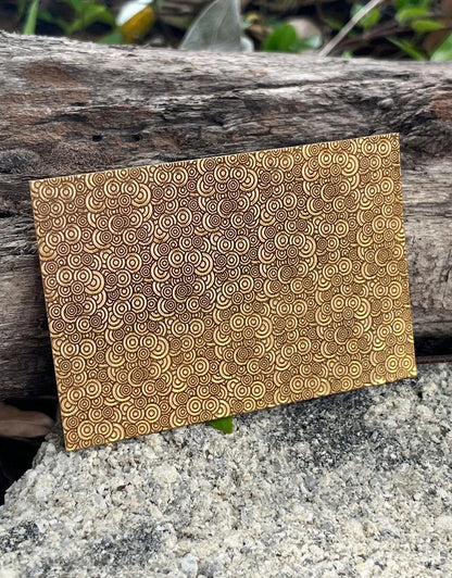 XLP0138 = Deco Bubbles Laser Engraved Metal Sheet 3x2" = Textured Jewelry Blank = Copper, Brass & More