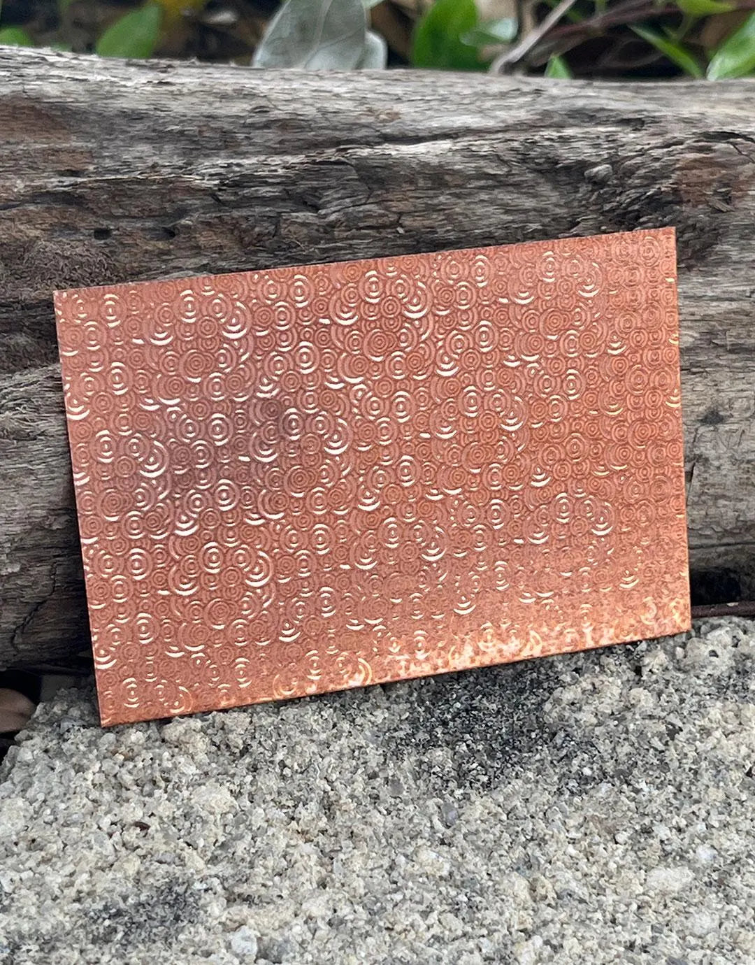 XLP0138 = Deco Bubbles Laser Engraved Metal Sheet 3x2" = Textured Jewelry Blank = Copper, Brass & More