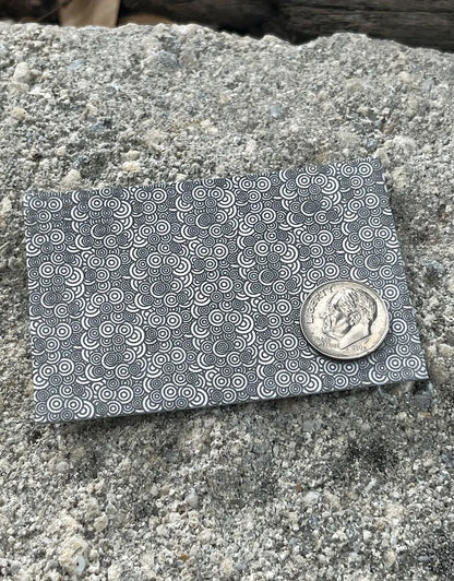 XLP0138 = Deco Bubbles Laser Engraved Metal Sheet 3x2" = Textured Jewelry Blank = Copper, Brass & More