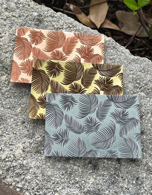 XLP0139 = Palm Fronds Laser Engraved Metal Sheet 3x2" = Textured Jewelry Blank = Copper, Brass & More