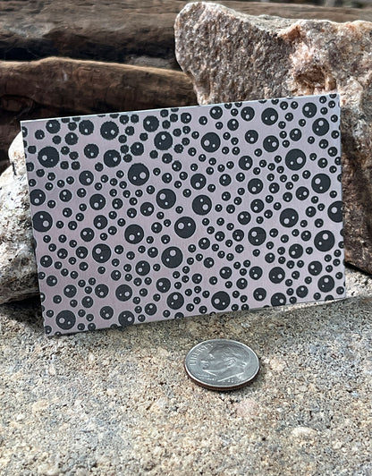 XLP0155 = Water Drops Laser Engraved Metal Sheet 3x2" = Textured Jewelry Blank = Copper, Brass & More
