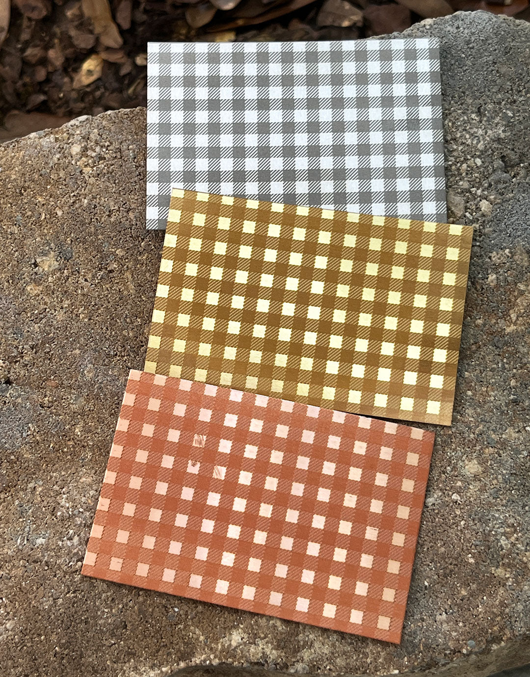 XLP0162 = Checkered Laser Engraved Metal Sheet 3x2" = Textured Jewelry Blank = Copper, Brass & More