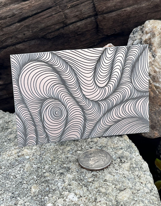 XLP0167 = Warped Tubes Laser Engraved Metal Sheet 3x2" = Textured Jewelry Blank = Copper, Brass & More