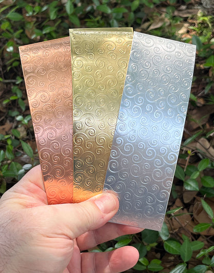 XSP33XX = Textured Sheet (Gust of Wind) 2" x 6" **Choose Metal**