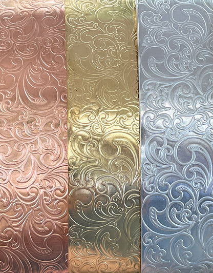 XSP34XX = Textured Sheet (Nouveau) 2" x 6" **Choose Metal**