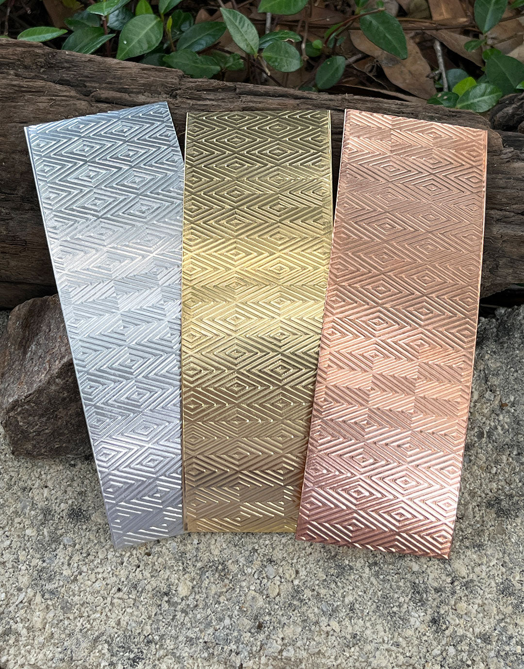 XSP42XX = Textured Sheet (Herringbone) 2" x 6" **Choose Metal**