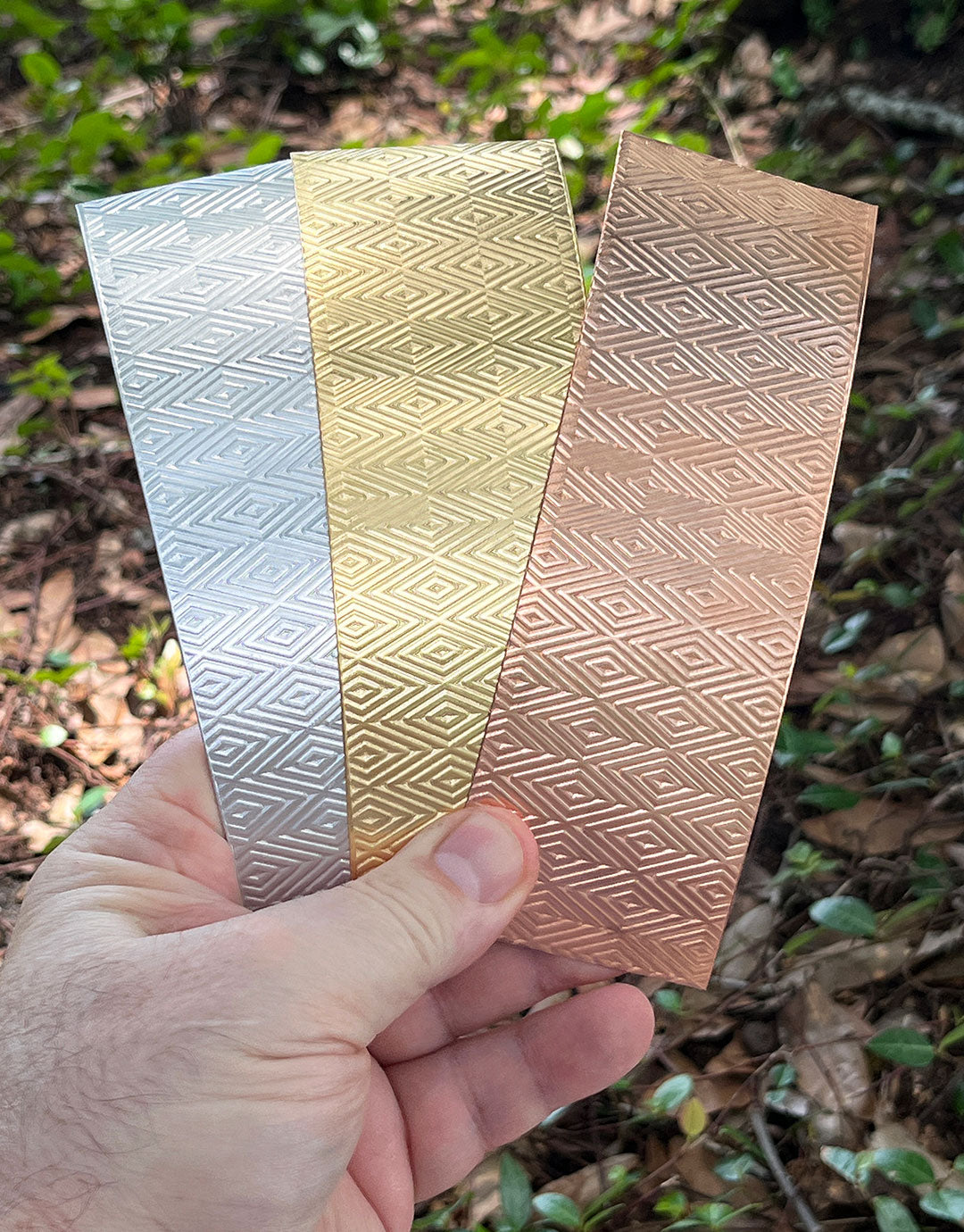 XSP42XX = Textured Sheet (Herringbone) 2" x 6" **Choose Metal**