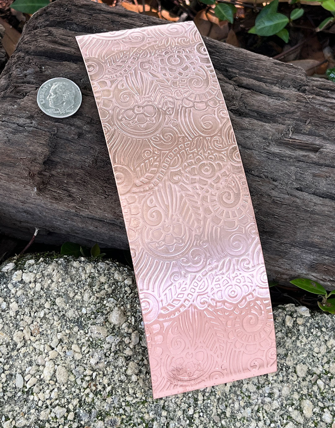 XSP43XX = Textured Sheet (Paisley Garden) 2" x 6" **Choose Metal**