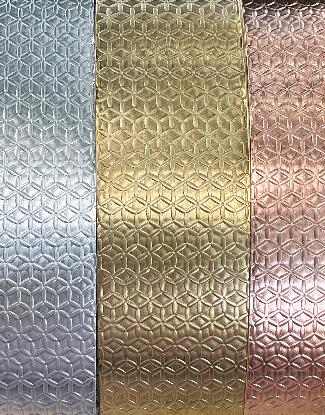 XSP44XX = Textured Sheet (Flower of Life) 2" x 6" **Choose Metal**