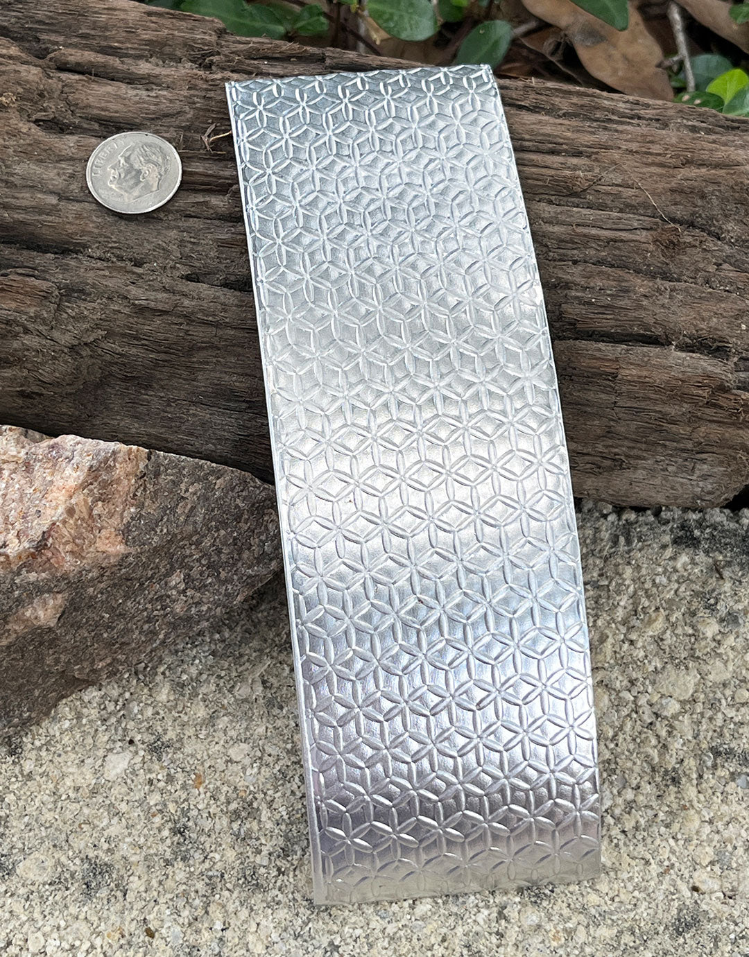 XSP44XX = Textured Sheet (Flower of Life) 2" x 6" **Choose Metal**