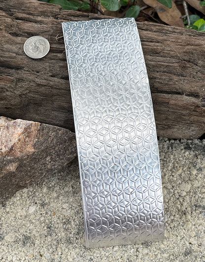 XSP44XX = Textured Sheet (Flower of Life) 2" x 6" **Choose Metal**