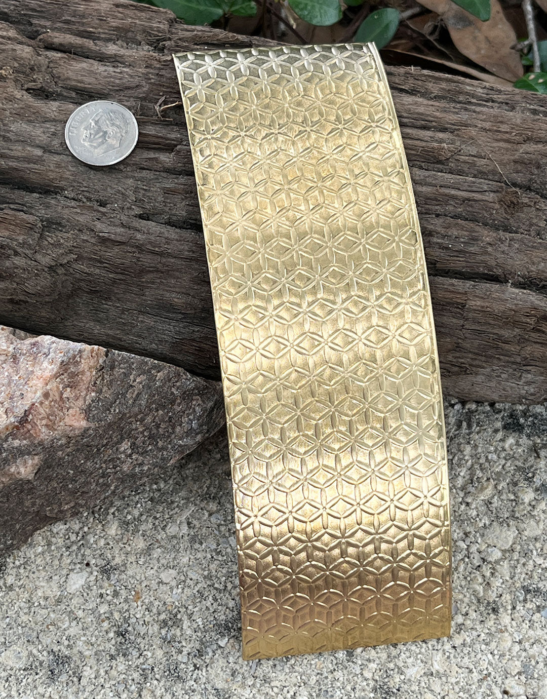 XSP44XX = Textured Sheet (Flower of Life) 2" x 6" **Choose Metal**