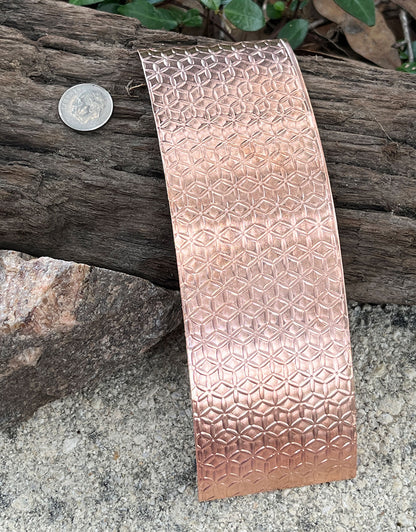 XSP44XX = Textured Sheet (Flower of Life) 2" x 6" **Choose Metal**