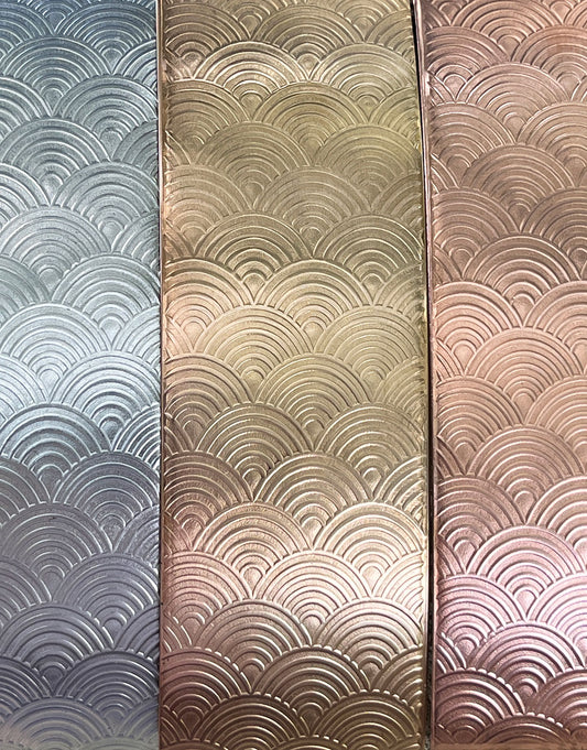 XSP45XX = Textured Sheet (Rainbows) 2" x 6" **Choose Metal**