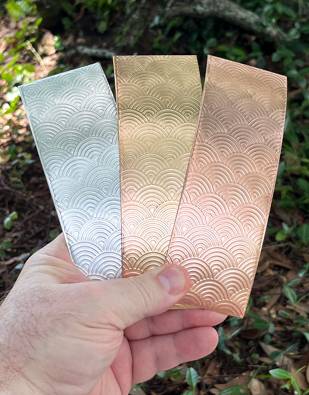 XSP45XX = Textured Sheet (Rainbows) 2" x 6" **Choose Metal**