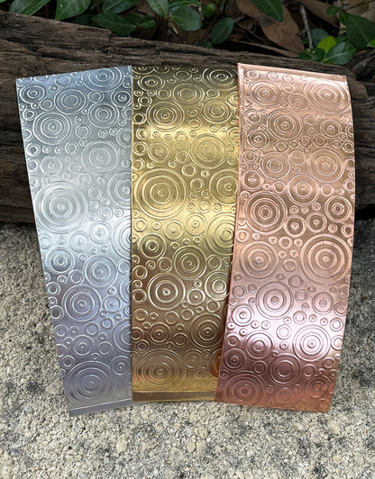 XSP48XX = Textured Sheet (Bubbles) 2" x 6" **Choose Metal**