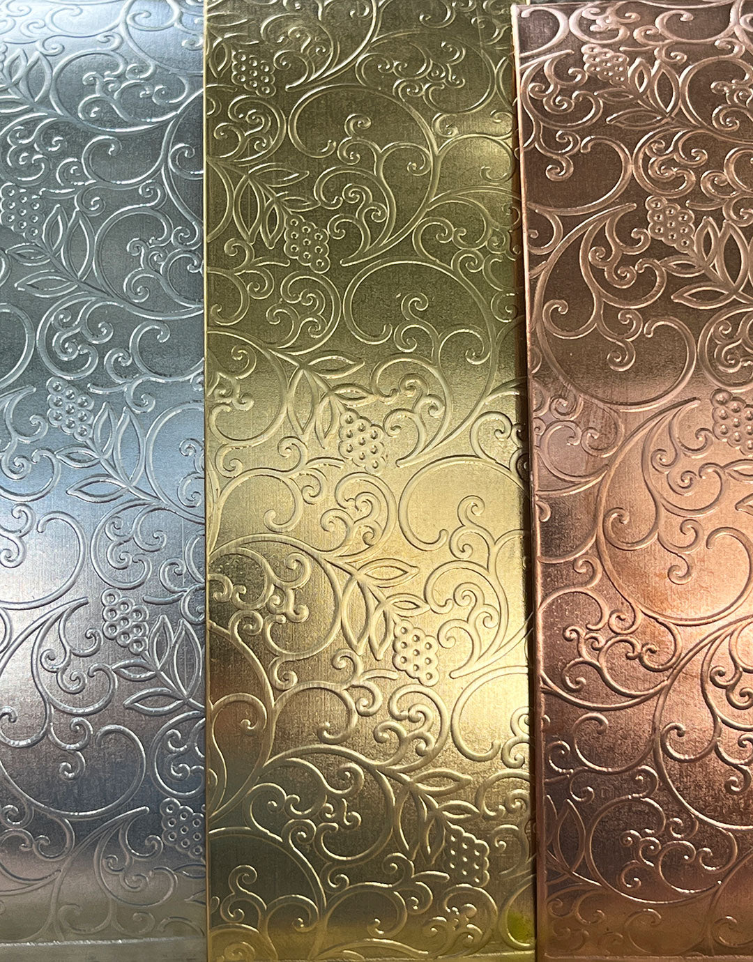 XSP49XX = Textured Sheet (Grapevine) 2" x 6" **Choose Metal**